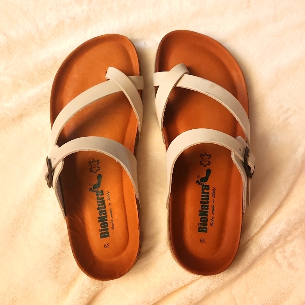 Light sage/teal sandals